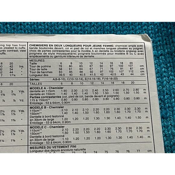 McCalls 6884 Sewing pattern shirt button down lace yoke hem size 14 16 18 - Picture 6 of 8